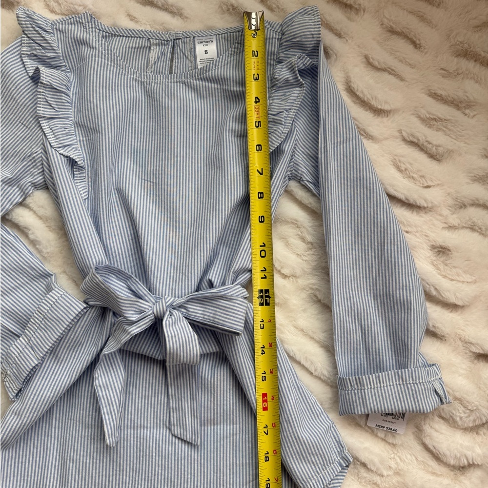 Carter's Blue Striped Casual Kids Dress - Picture 8 of 8